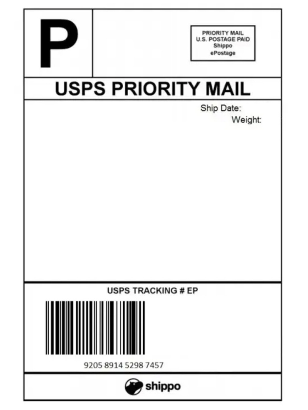 $3 USPS Shipping Label